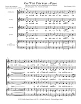 Our Wish This Year is Peace SATB choral sheet music cover